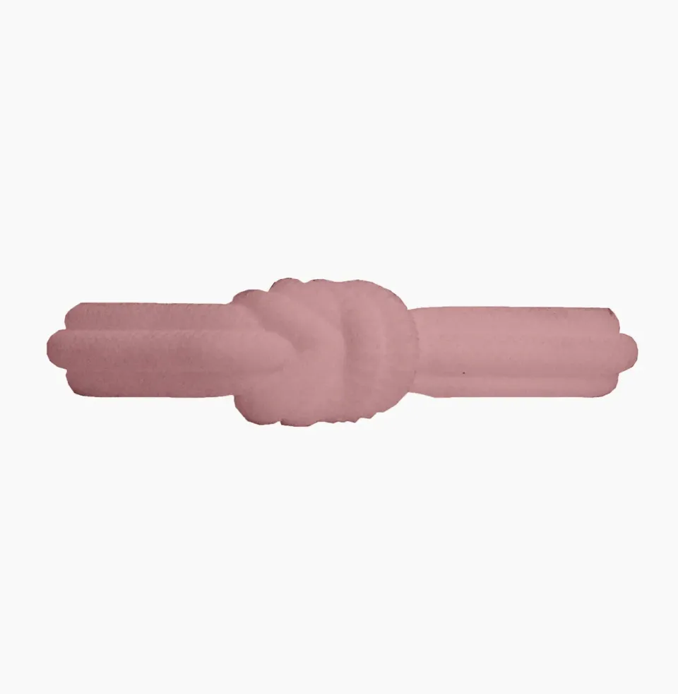 O bag Knot bracelet silicone cipria single