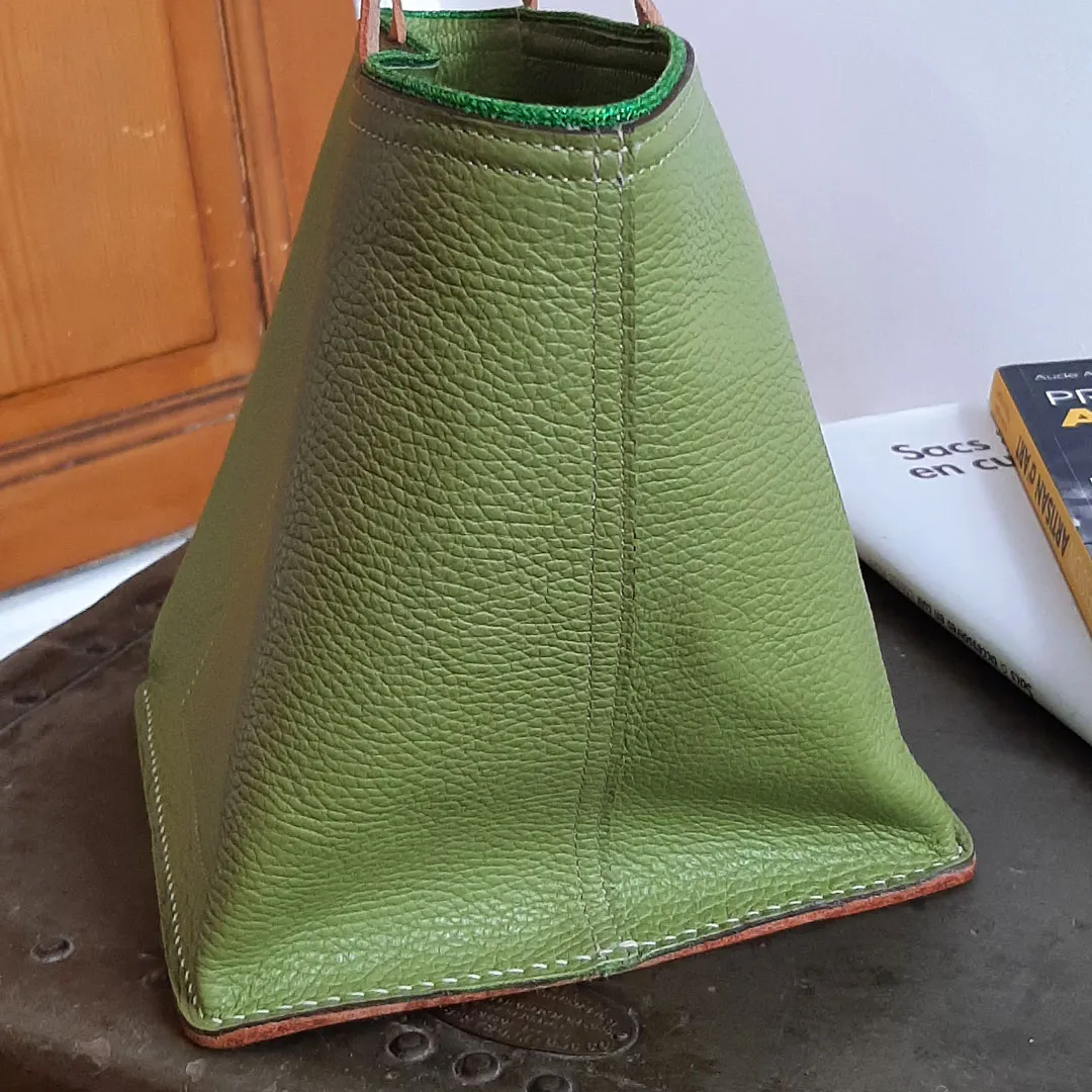 Atelier Anne R sac Quadrate cabas cuir grainé