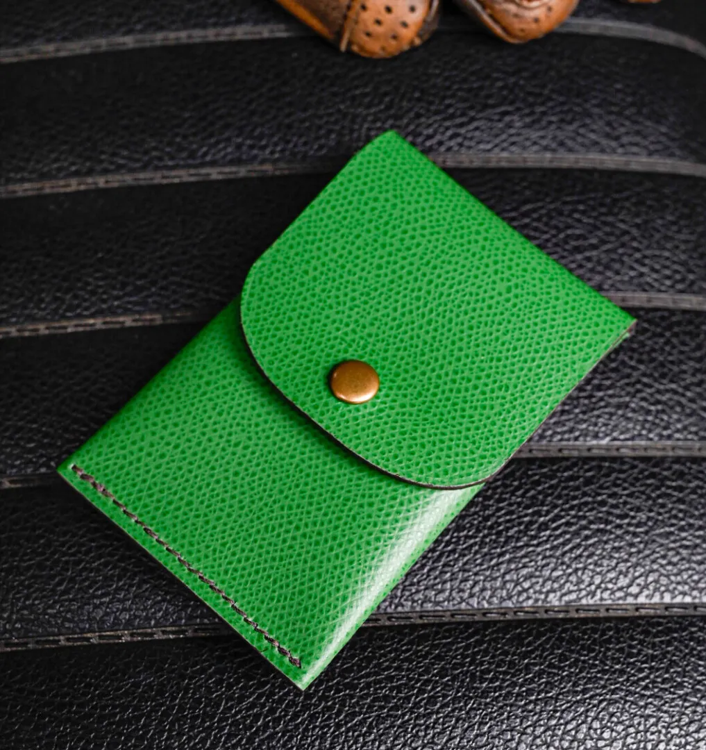 Atelier Anne R Tourville porte-cartes cuir vert Epsom