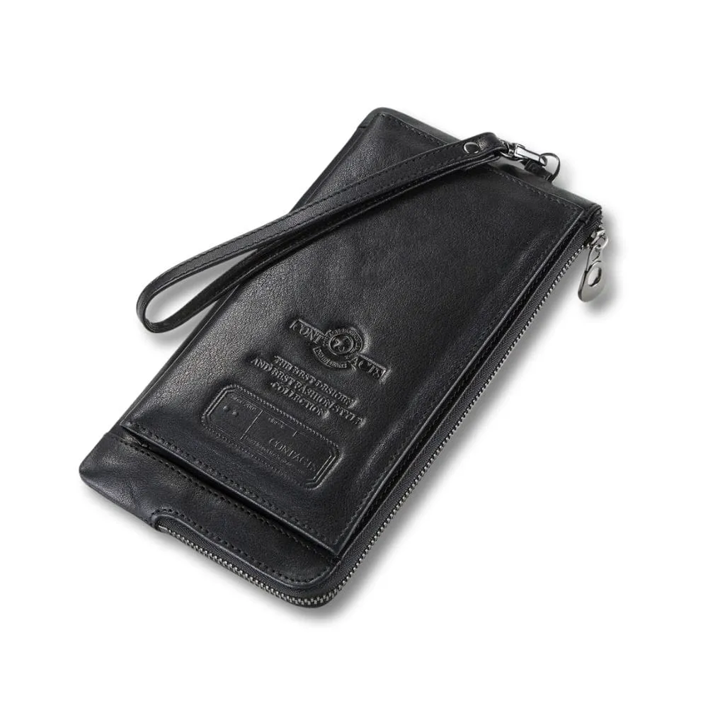 Maison Sacoches Calix portefeuille long cuir véritable