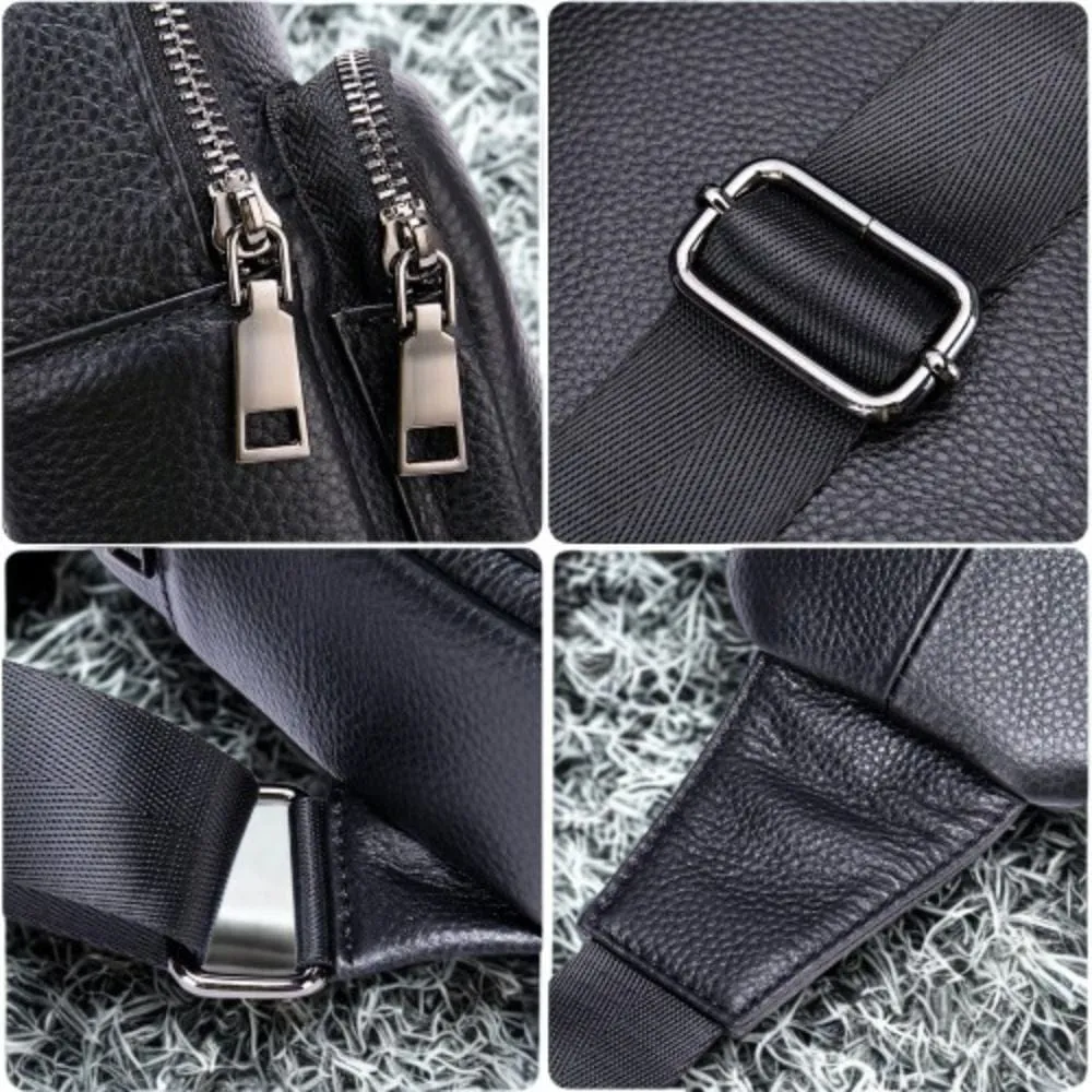 Maison Sacoches Néo sacoche cuir homme noir