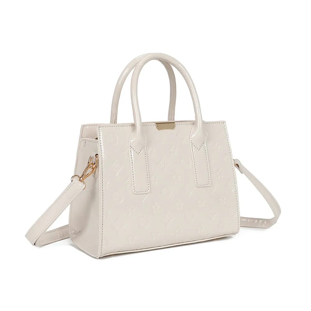 Gallantry Stella sac à main noir verni embossé