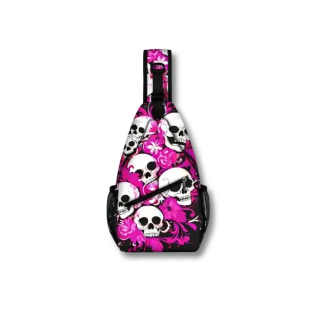 Maison Sacoches Bones Sac à Dos Tête de Mort Rose Urbain