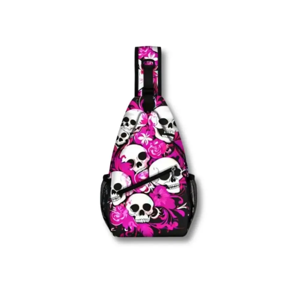 Maison Sacoches Bones Sac à Dos Tête de Mort Rose Urbain