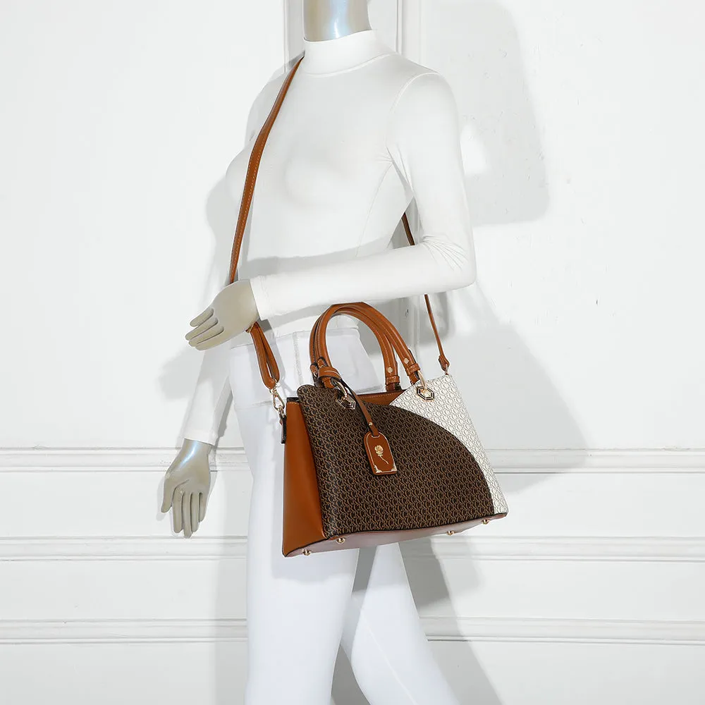 Gallantry Valentina sac à main marron beige bicolore