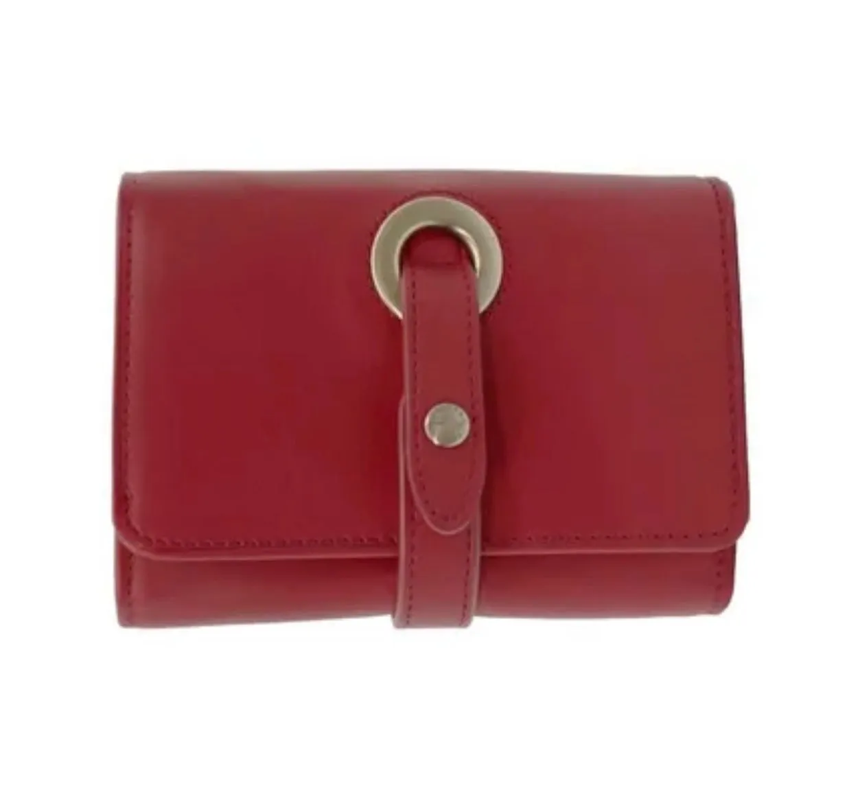 Hexagone Cuir Petit Oeillet portefeuille cuir cognac