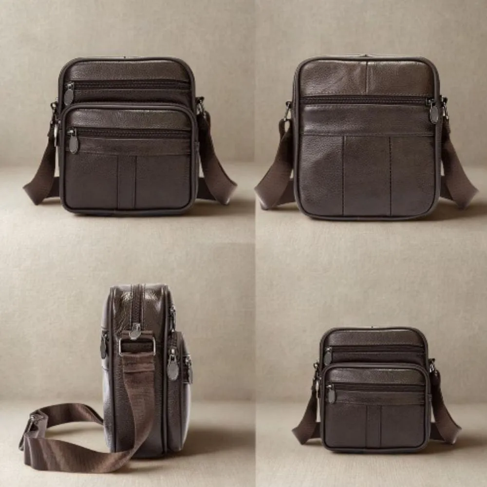 Maison Sacoches Kaïros sacoche noir cuir véritable