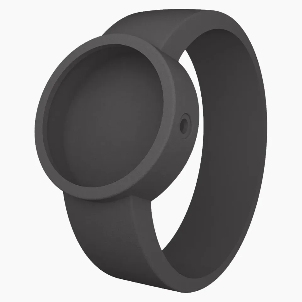 O bag O Clock bracelet montre gris foncé silicone