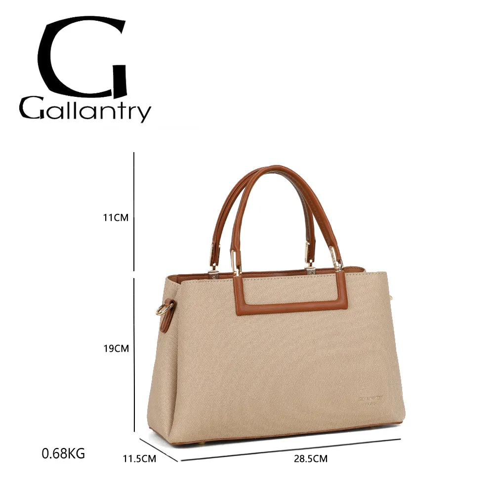 Gallantry Paris Cambridge sac à main toile beige