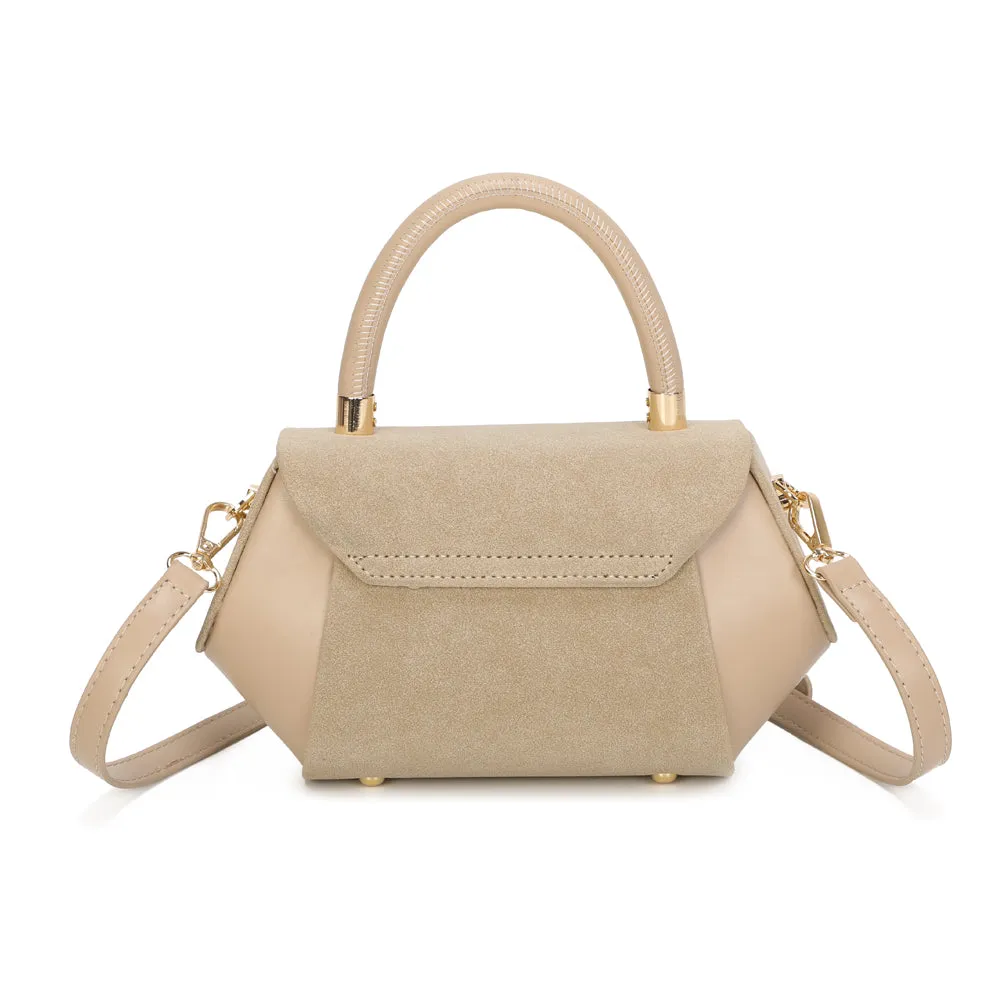 Gallantry La Evana petit sac rabat taupe suédine