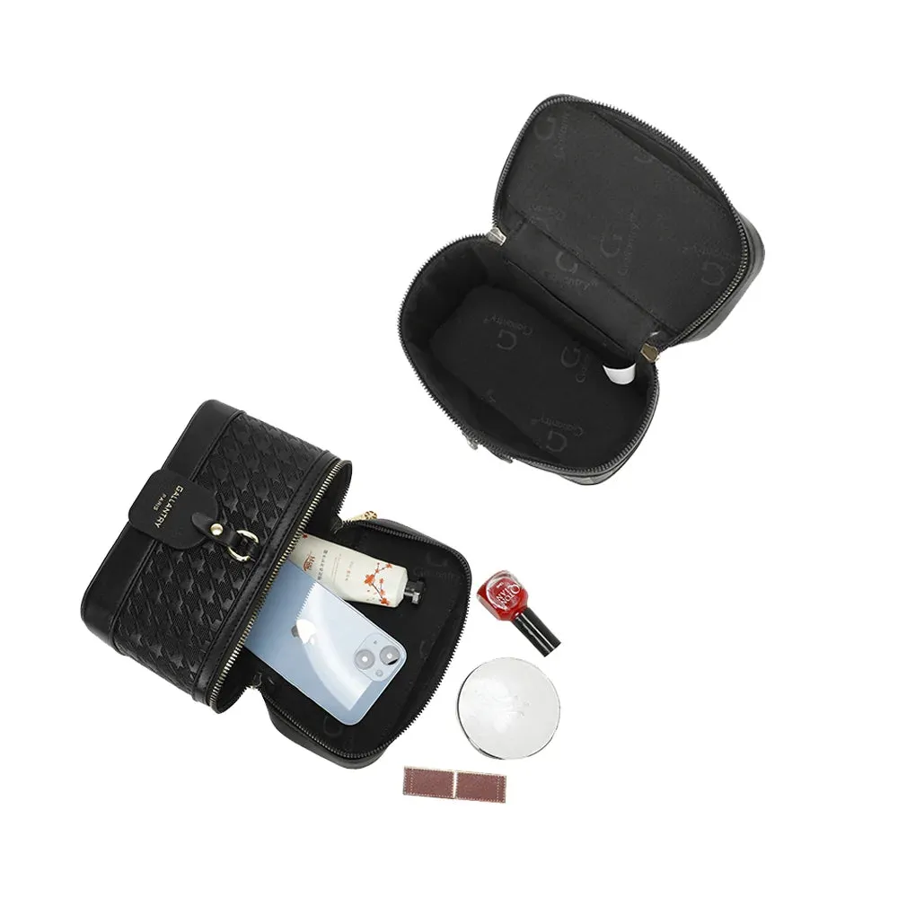 Gallantry Paris Le Bambino petit sac vanity Noir pied-de-poule