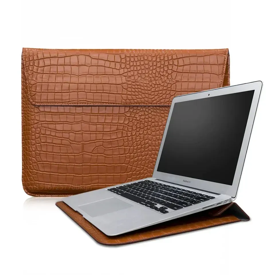Mon Sacoche Crocodile pochette ordinateur vert 13-14,2 pouces