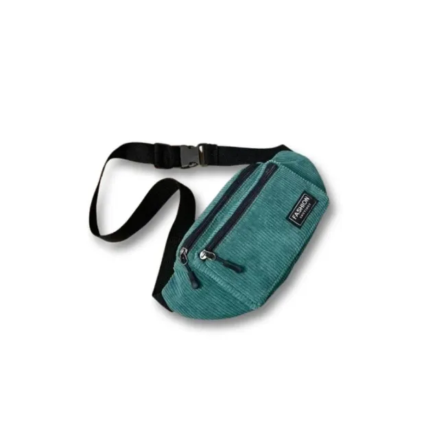 Maison Sacoches Macroupta banane velours noir double zip