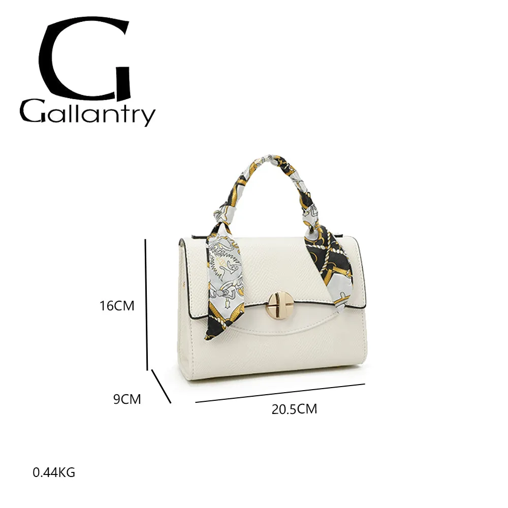 Gallantry Paris Éclat Moderne sac à main blanc effet serpent