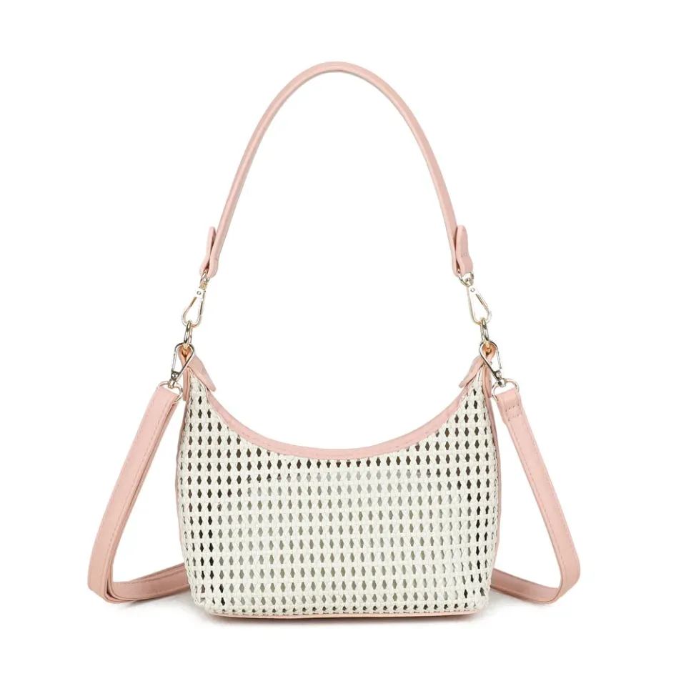 Gallantry Paris Sira Riviera Sac à main Rose Tressé