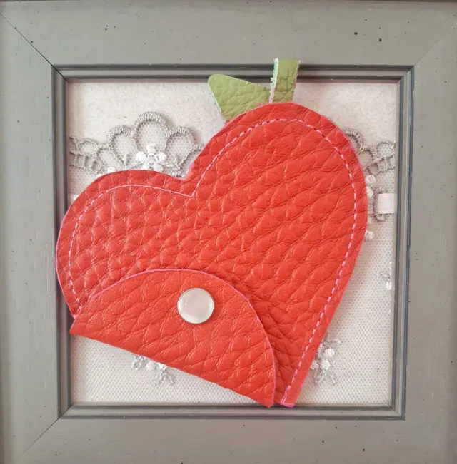 Atelier Anne R Atout Cœur porte-monnaie cuir rouge