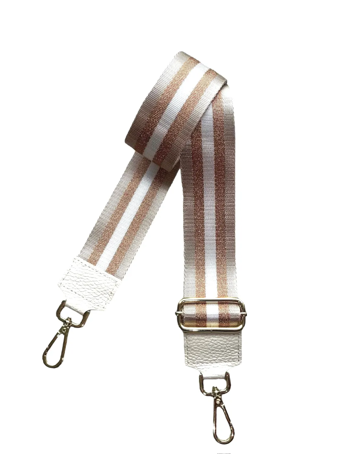 Hexagone Cuir Anse Rayure anse sac orange lurex doré