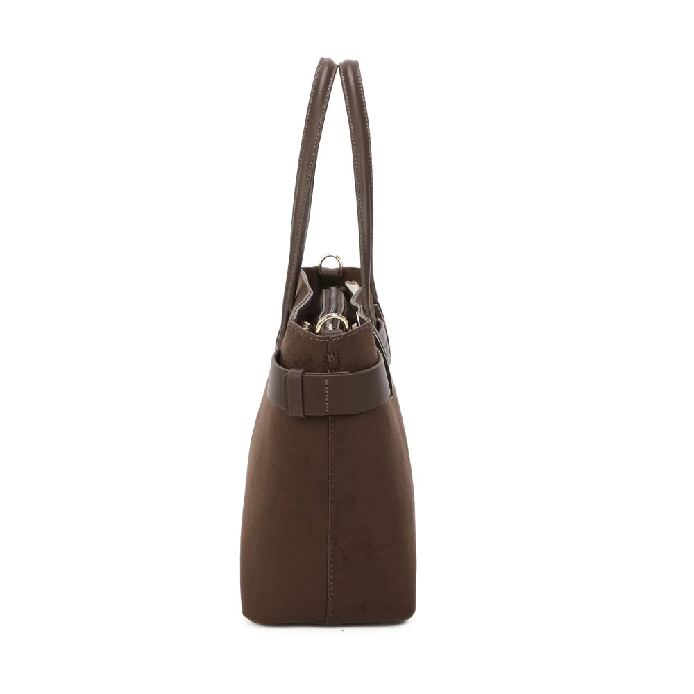 Gallantry Toscane sac à main coffee effet suédé