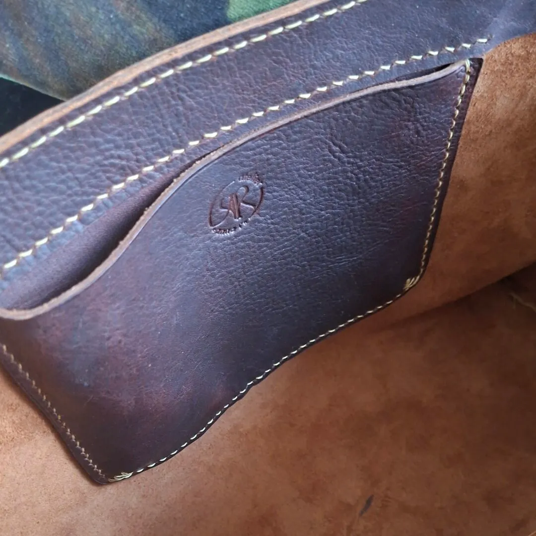 Atelier Anne R cabas cuir pull-up marron foncé grainé