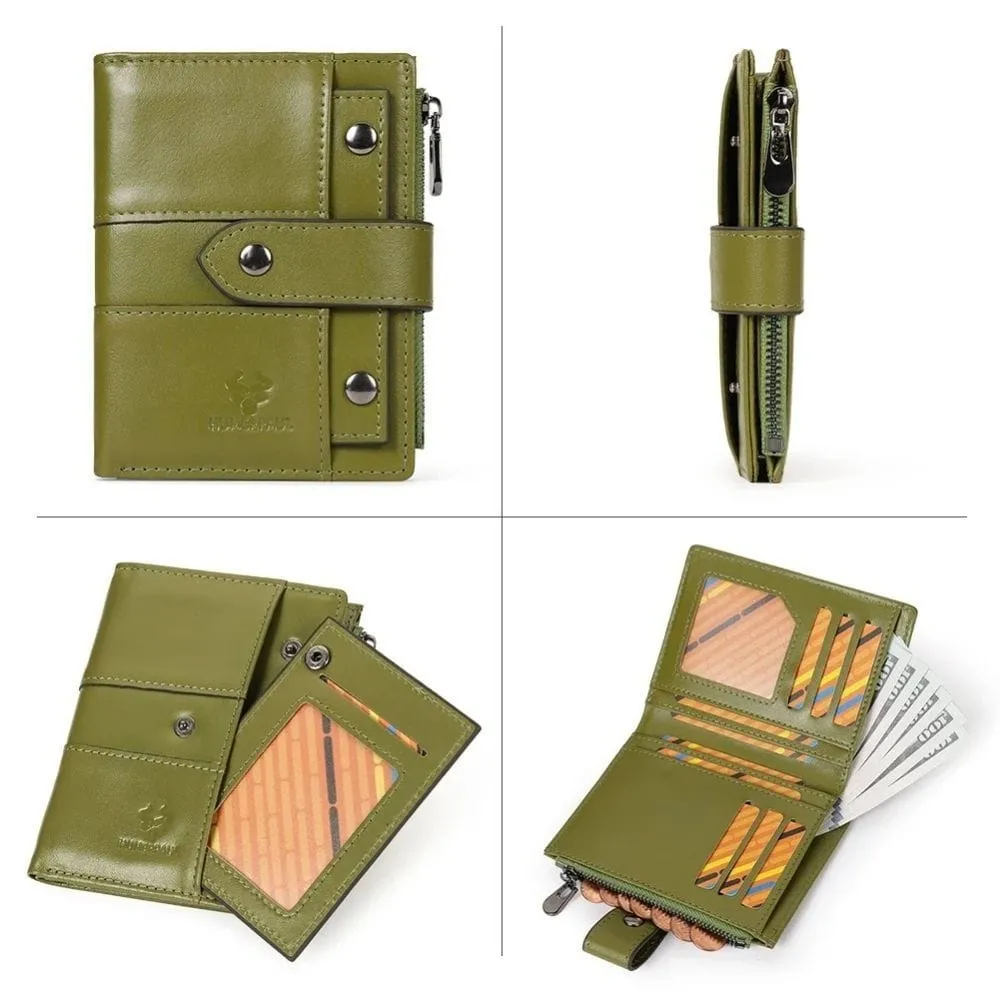Maison Sacoches Mavie porte-cartes vert cuir