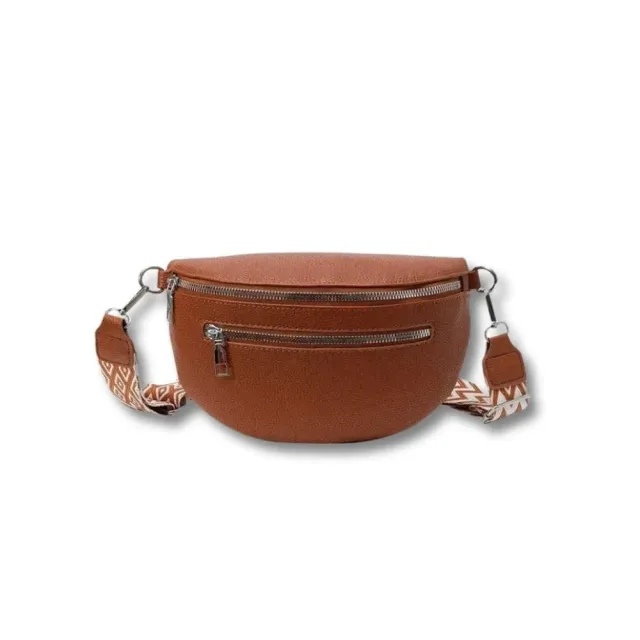 Maison Sacoches Roma sac banane femme rouge cuir