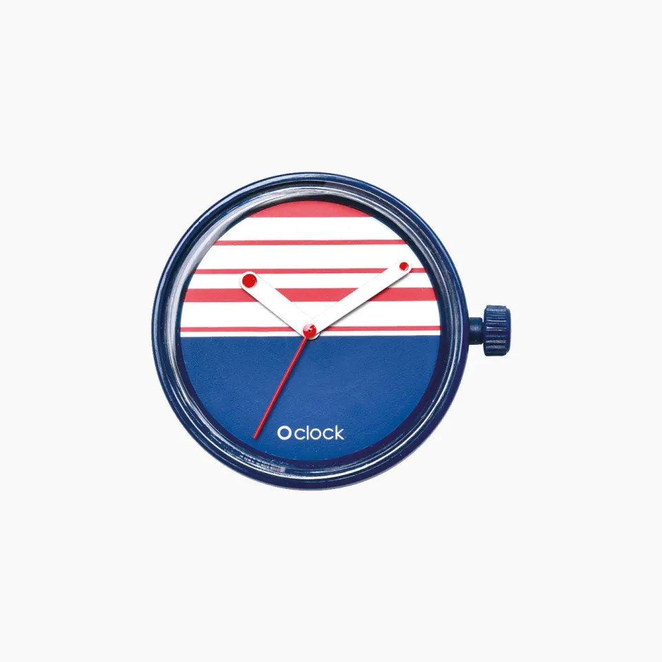 O bag O clock Deauville Lines mécanisme bleu marine
