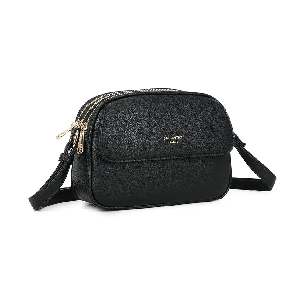 Gallantry Paris Le Naëlia sac bandoulière noir zippé vegan