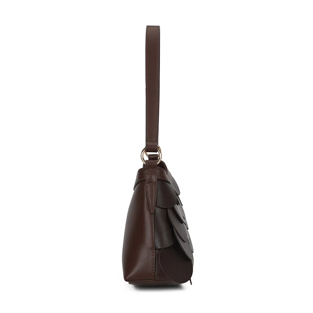 Gallantry La Écaille sac épaule Coffee écailles