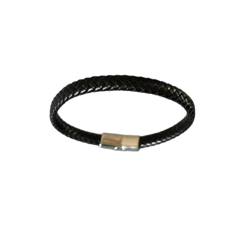Hexagone Cuir Tressé Plat bracelet cuir