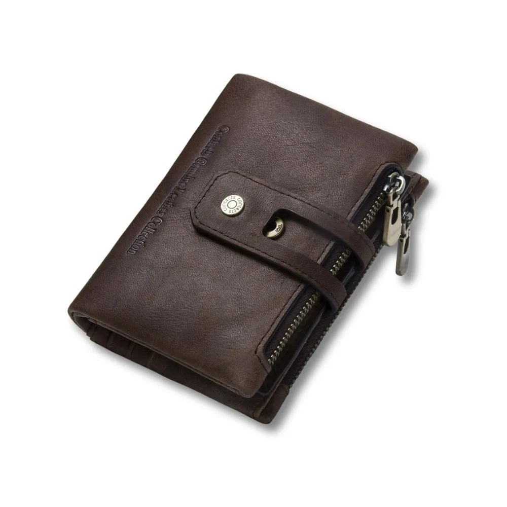 Maison Sacoches Torin porte-monnaie homme cuir marron