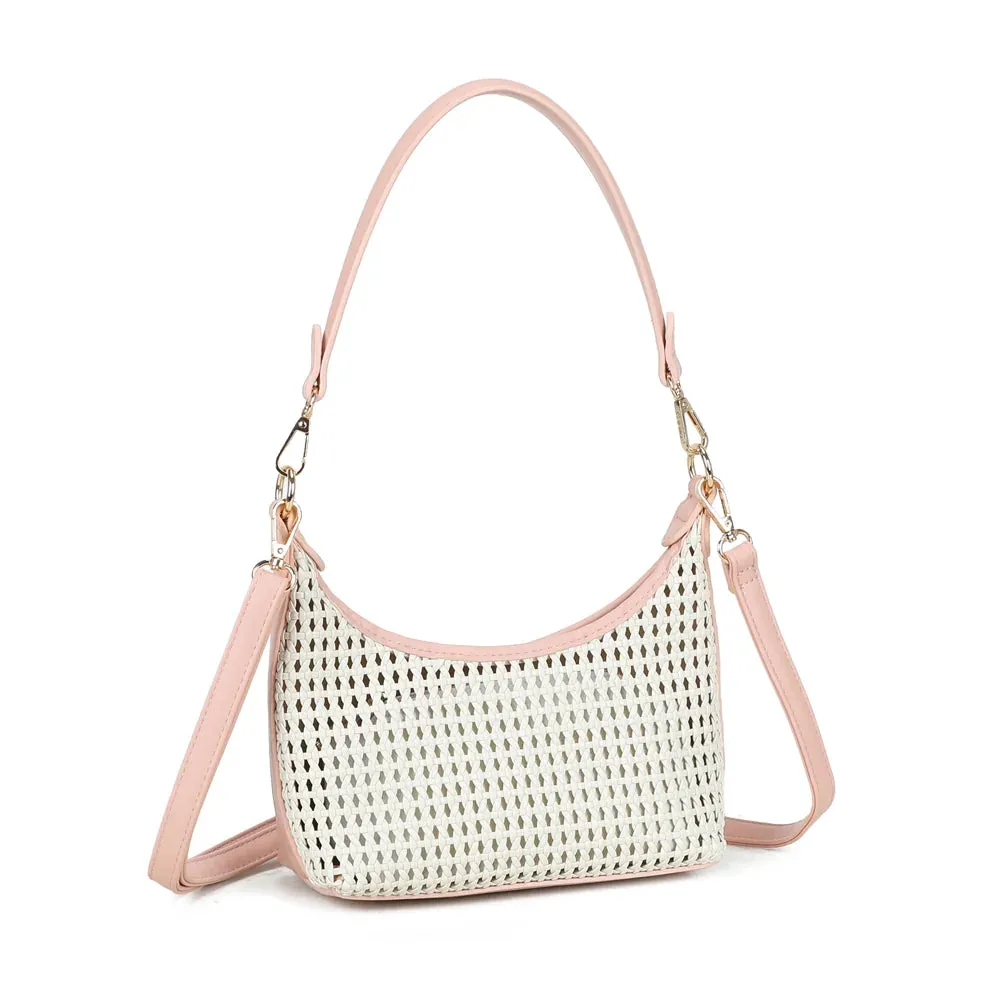 Gallantry Paris Sira Riviera Sac à main Rose Tressé