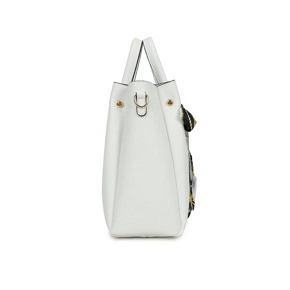 Gallantry Paris Nina sac à main beige foulard grainé