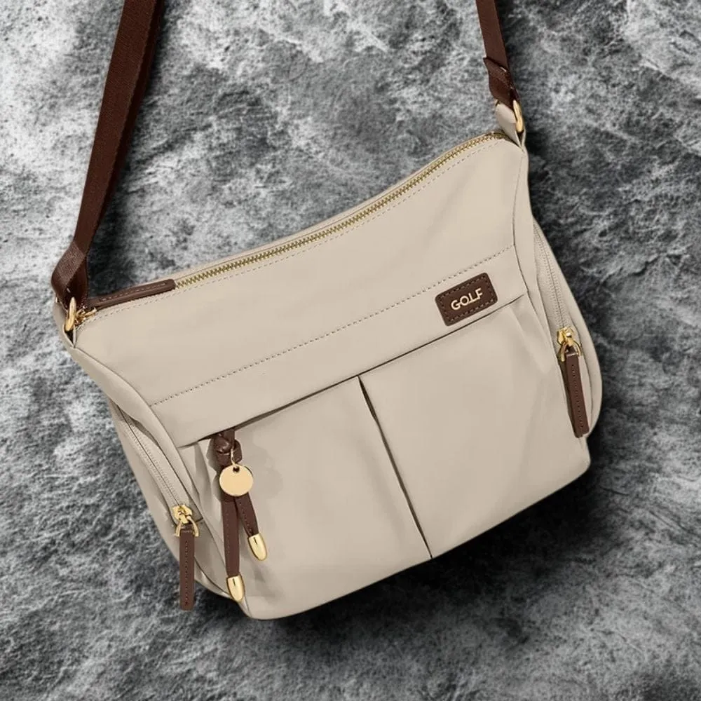 Maison Sacoches Viana Sac Bandoulière Femme Beige Zippé