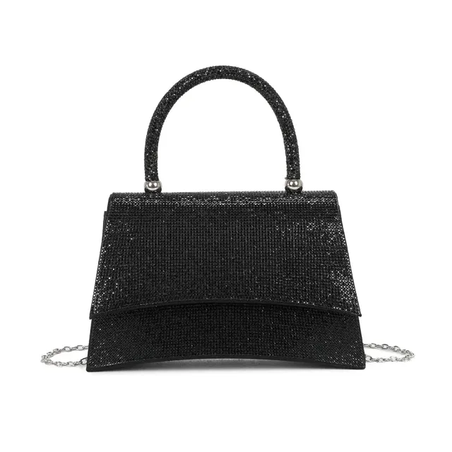 Gallantry Paris Stellaire sac de soirée Noir à strass