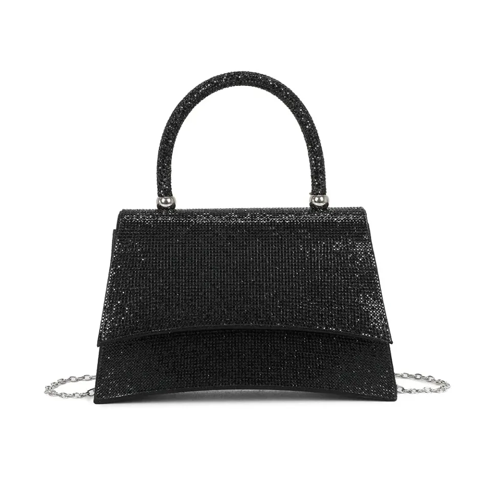 Gallantry Paris Stellaire sac de soirée Noir à strass
