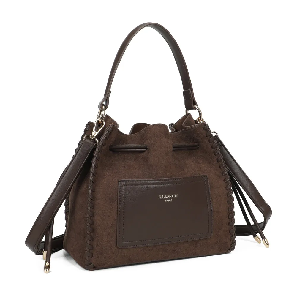 Gallantry Belmira sac seau Coffee suédé