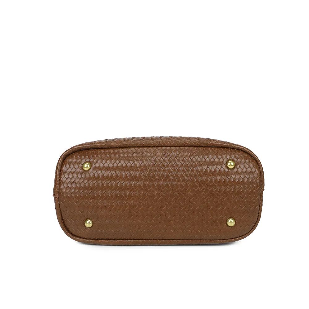 Gallantry Paris La Caramelle sac à main marron effet tressé
