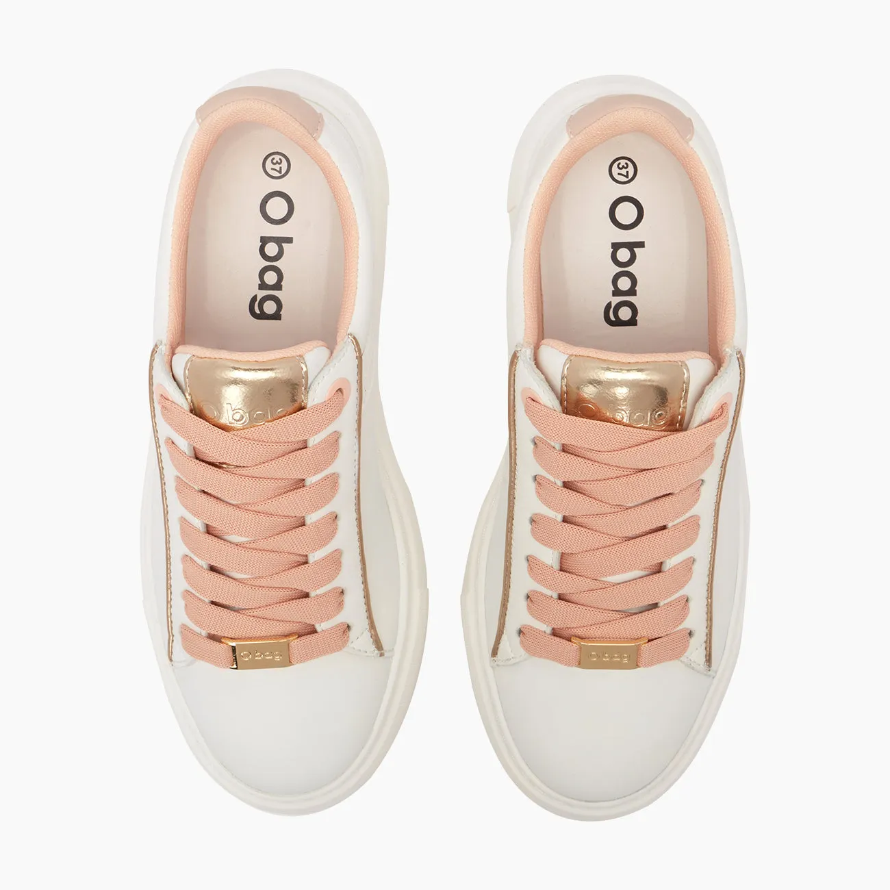 O Bag London sneakers blanc rose smoke pointure 39