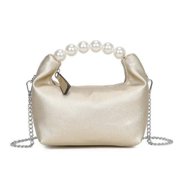 Gallantry Paris Lumière Perle sac bandoulière beige perles