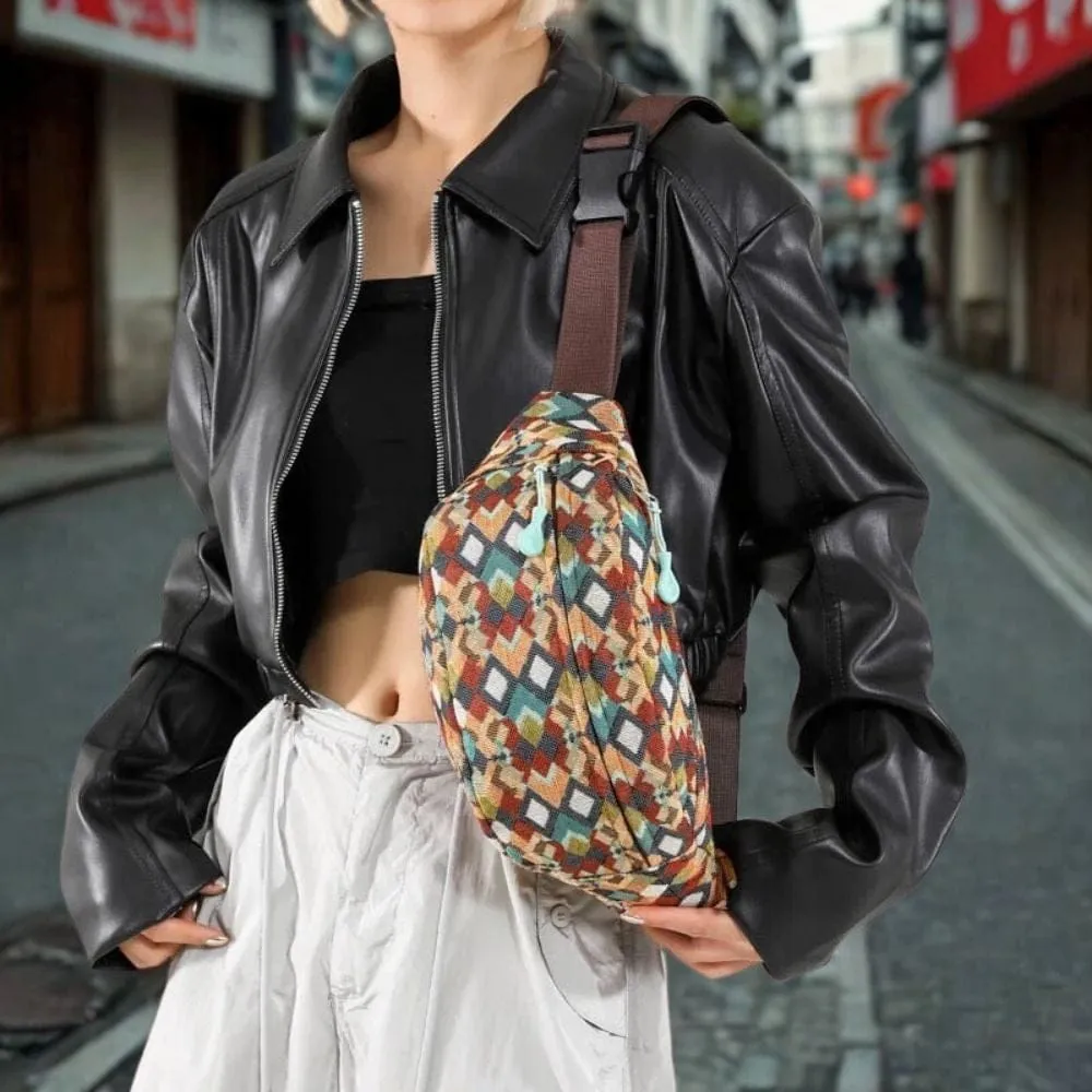 Maison Sacoches Savanna Sac Banane Femme Léopard