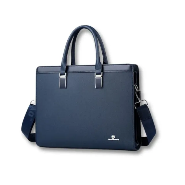 Maison Sacoches Toran petit cartable homme Bleu PC 14 pouces