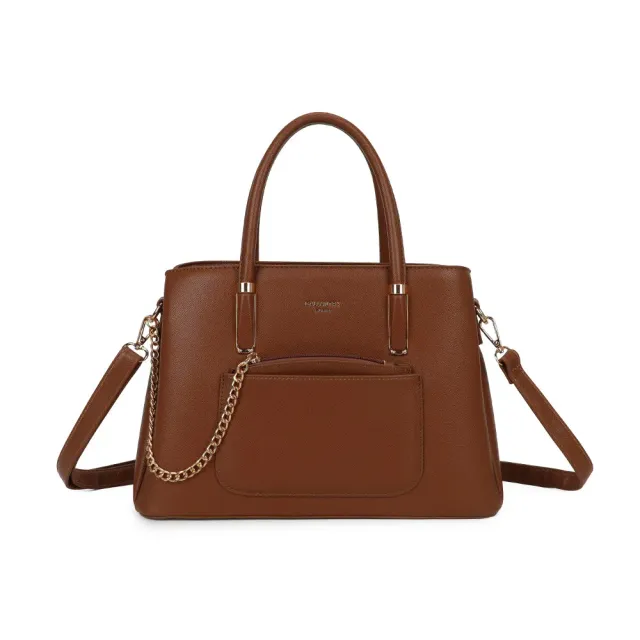 Gallantry La Valdine sac à main Marron foncé chaîne