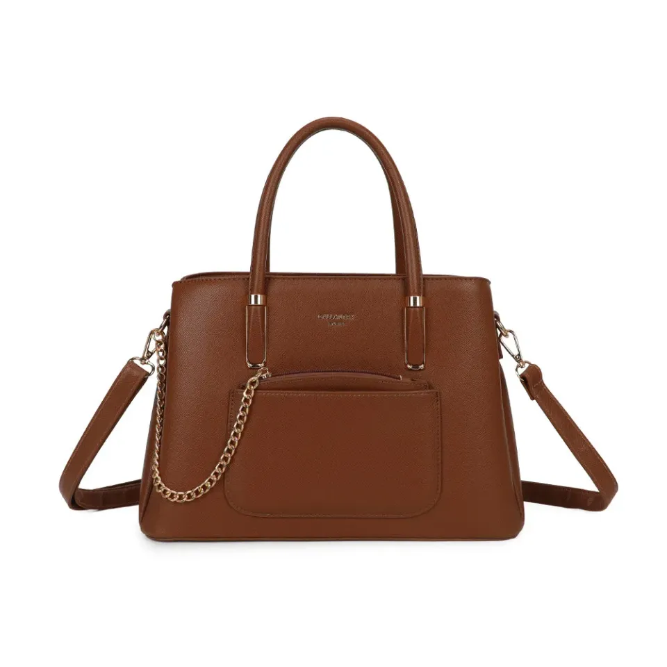 Gallantry La Valdine sac à main Marron foncé chaîne