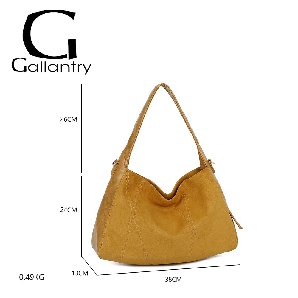 Gallantry Milano sac à main marron suédée hobo