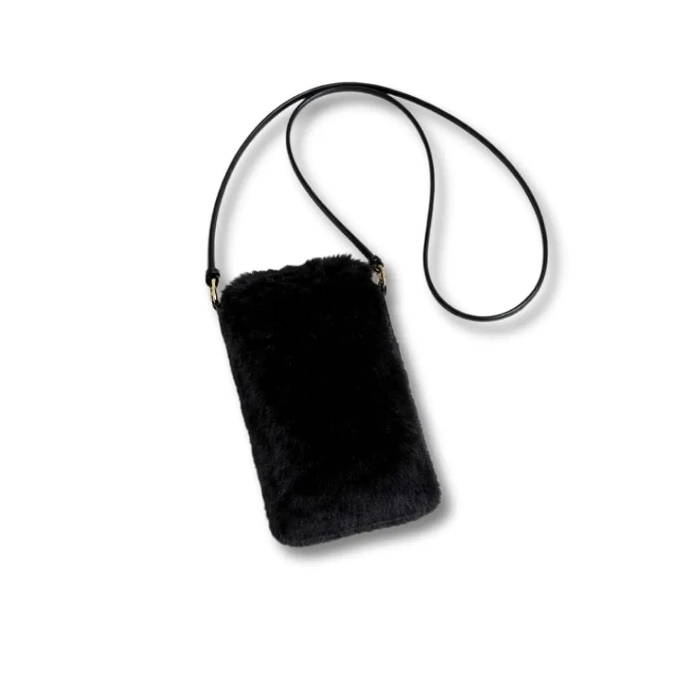 Maison Sacoches Dolce mini sac fourrure noir