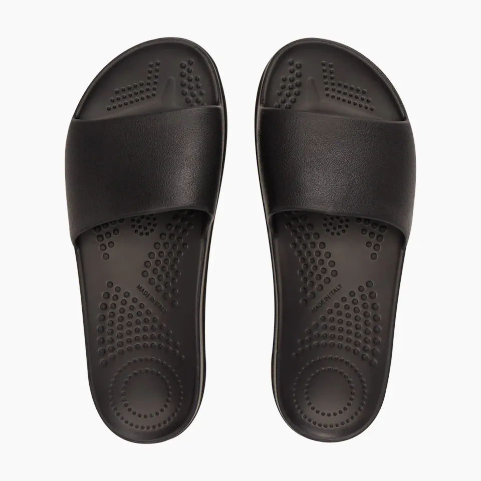 O bag Slippers claquettes femme EVA noir