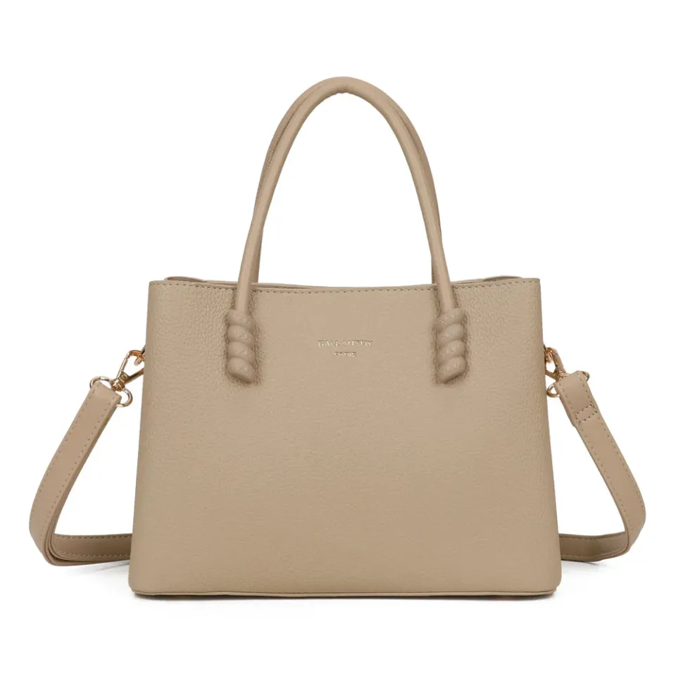 Gallantry Paris La Rosella sac à main taupe grainé