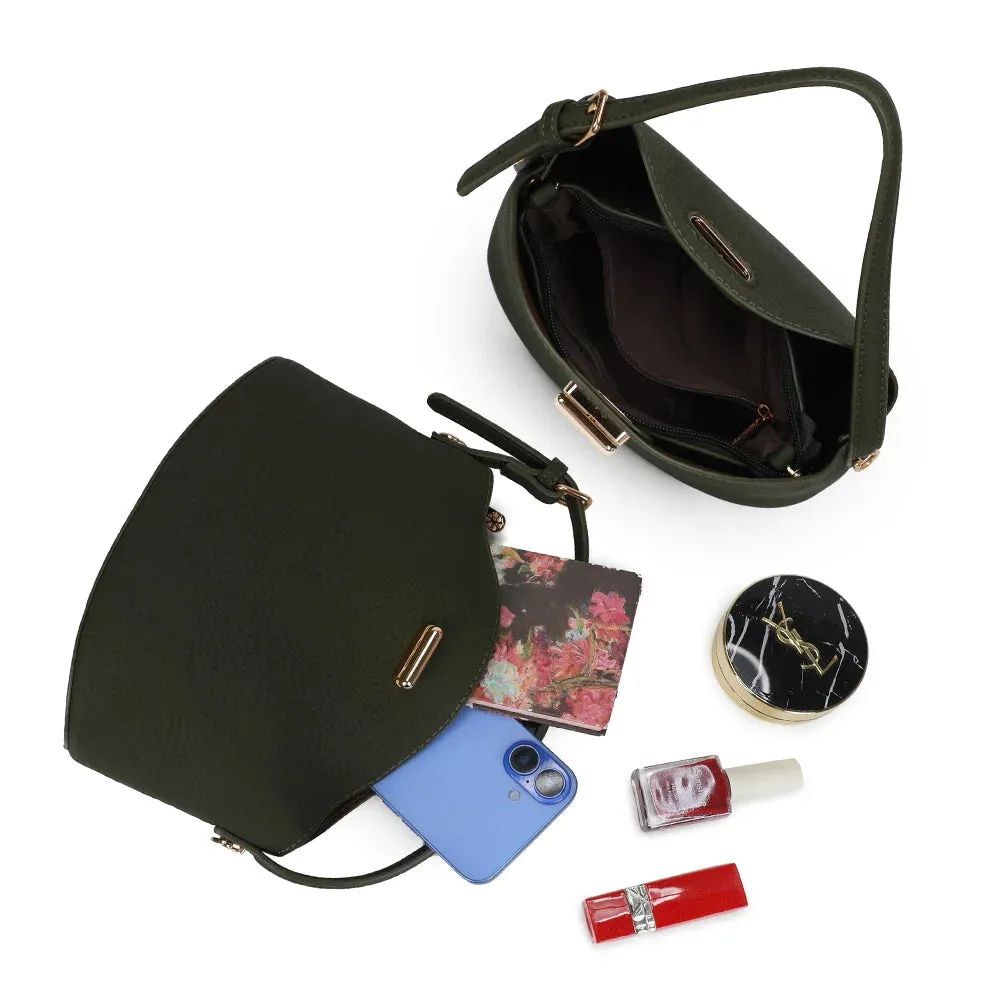 Gallantry Paris Le Mélaris petit sac bandoulière Vert Foncé