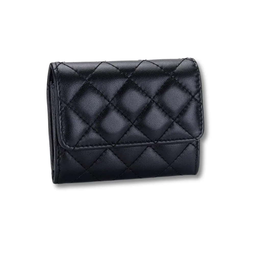 Maison Sacoches Virelle porte-monnaie femme bleu matelassé
