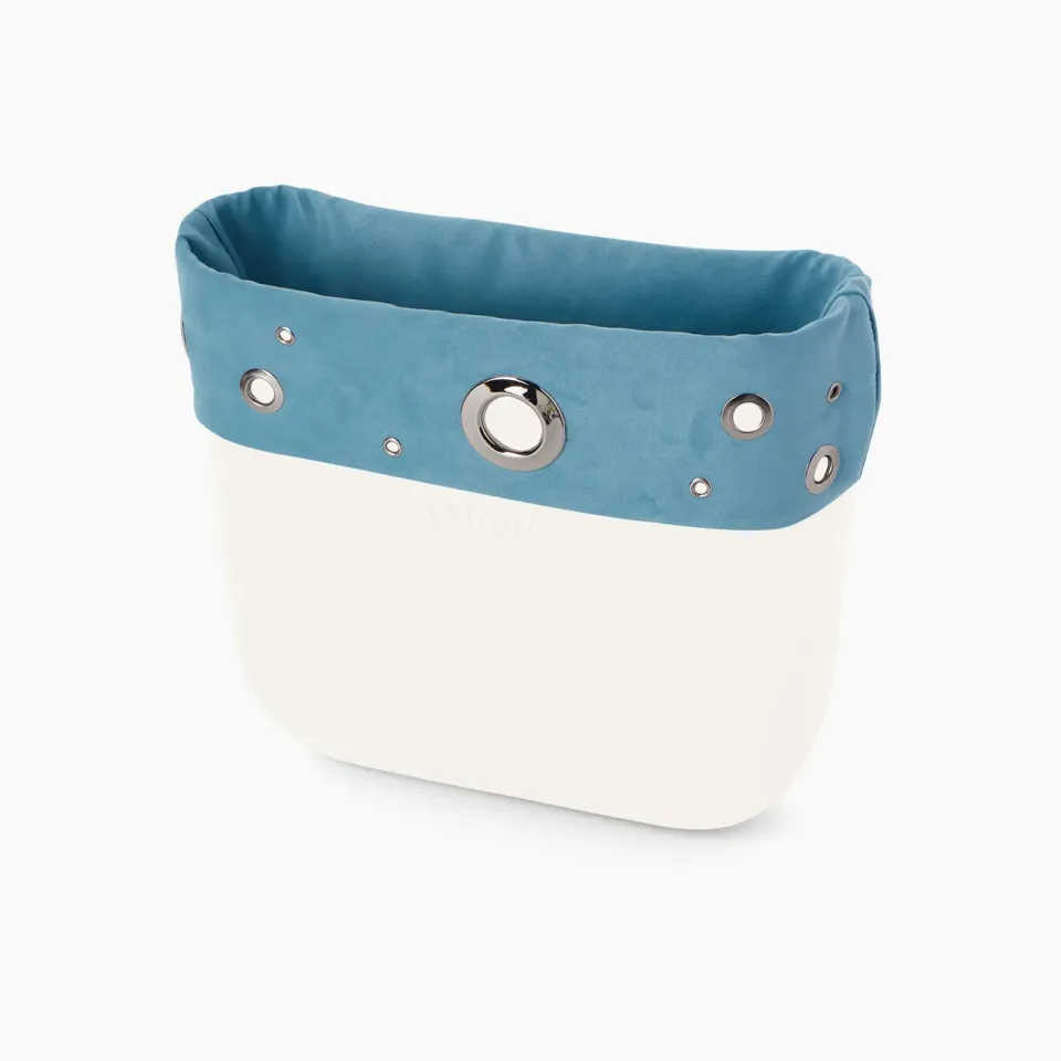 O bag Mini bordure suède synthétique aqua